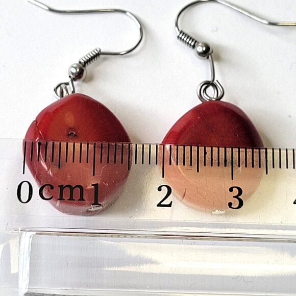 Red Coral Earrings - Picture 6 of 7